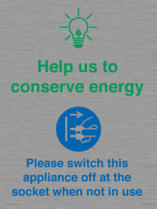 Help us to conserve energy - Unplug the kettle when finished